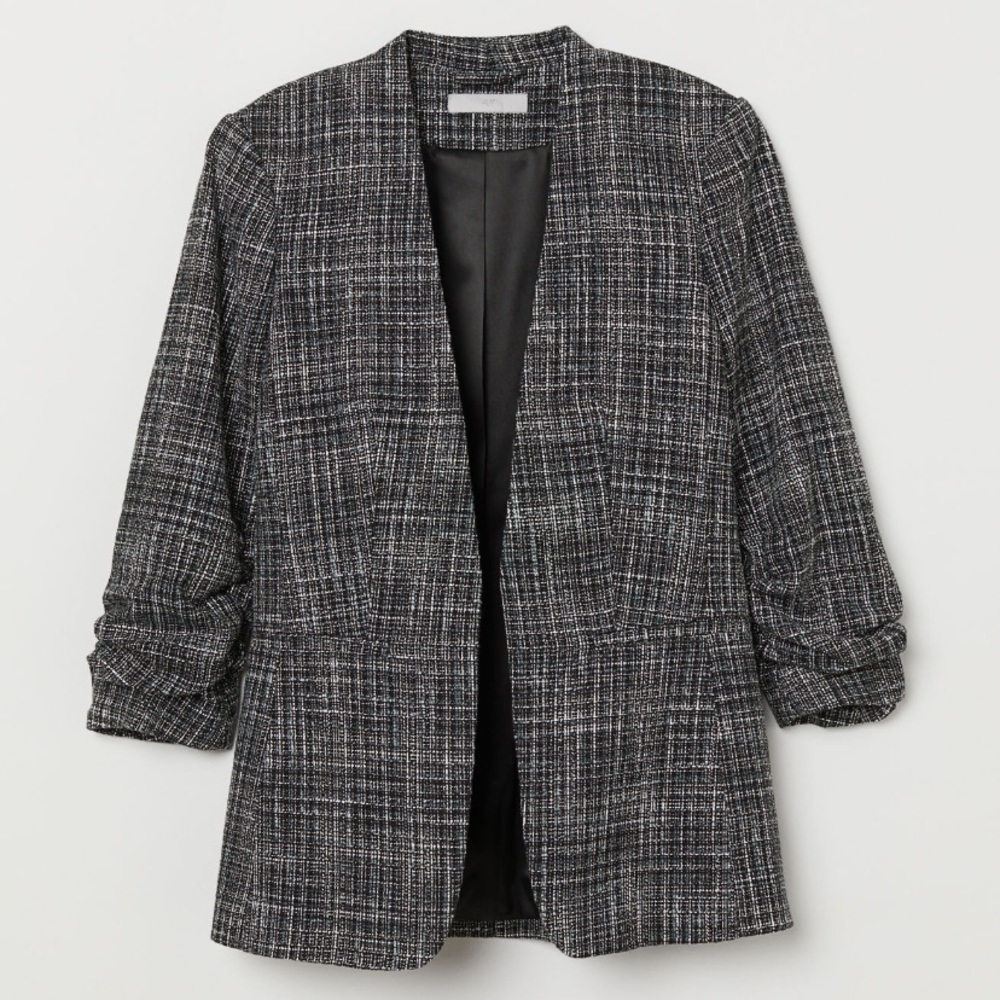 H&M Pattern-Weave Black & White Jacket
